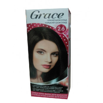 Стійка крем-фарба для волосся Grace 2.6 Гіркий шоколад (30шт) Стійка крем-фарба для волосся Grace 2.6 Гіркий шоколад (30шт)
