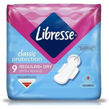 Прокладки Libresse 2 кап (9 шт) (20шт/ящ) 3390 Прокладки Libresse 2 кап (9 шт) (20шт/ящ) 3390