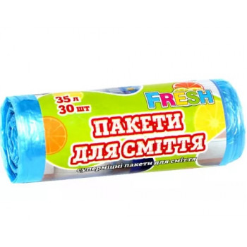 Пакети для сміття 35л (30 шт/уп) Пакети для сміття 35л (30 шт/уп)