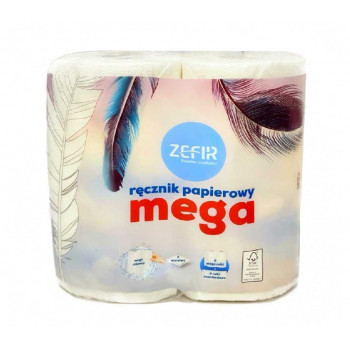 Рушник паперовий ZEFIR MEGA 2-х шар.(2шт/уп) 15уп/міш. Рушник паперовий ZEFIR MEGA 2-х шар.(2шт/уп) 15уп/міш.