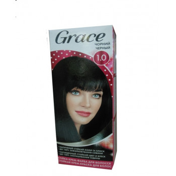 Стійка крем-фарба для волосся Grace 1.0 Чорний (30шт) Стійка крем-фарба для волосся Grace 1.0 Чорний (30шт)