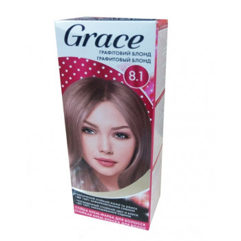 Стійка крем-фарба для волосся Grace 8.1 Графітовий блонд (30шт) Стійка крем-фарба для волосся Grace 8.1 Графітовий блонд (30шт)