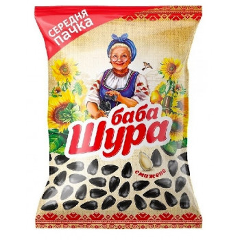 Насіння @ соняшника смажене 110гр Баба Шура середня пачка (50уп) 0679 Насіння @ соняшника смажене 110гр Баба Шура середня пачка (50уп) 0679