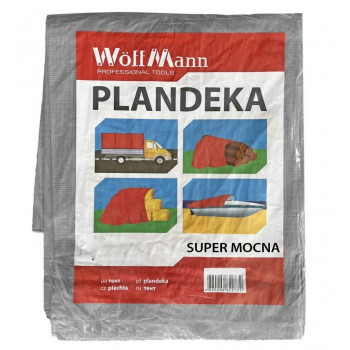 Тент срібний 3*5м 110 GSM Silver color ТМ WoffMann PLANDEKA SUPER MOCNA (8шт/уп) 999935 Тент срібний 3*5м 110 GSM Silver color ТМ WoffMann PLANDEKA SUPER MOCNA (8шт/уп) 999935