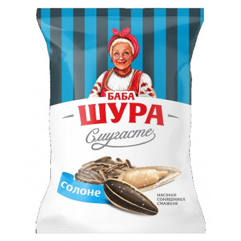 Насіння @ соняшника смажене Смугасте 100гр Сіль Баба Шура (50уп) 1188 Насіння @ соняшника смажене Смугасте 100гр Сіль Баба Шура (50уп) 1188