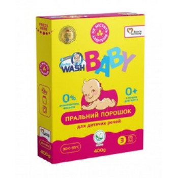 Пральний @ порошок картон Doctor Wash Baby 400г універсал. (8шт) 1286 Пральний @ порошок картон Doctor Wash Baby 400г універсал. (8шт) 1286