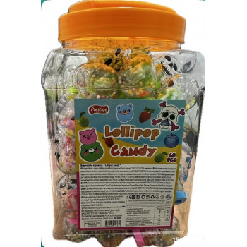 Карамель льодяникова Lollipop Candy Череп в банці 12/60*3гр ціна за уп. 7662 Карамель льодяникова Lollipop Candy Череп в банці 12/60*3гр ціна за уп. 7662