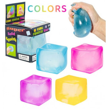 Антистрес сквіш ZB-2177 Куб NeeDoh Cube Squeez Ball однотонні Антистрес сквіш ZB-2177 Куб NeeDoh Cube Squeez Ball однотонні