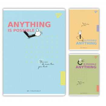 Книга @ канц. А4 96арк. Yes 682008 клітинка,скоба Be yourself Книга @ канц. А4 96арк. Yes 682008 клітинка,скоба Be yourself