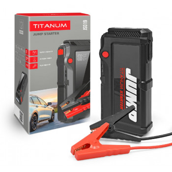 Пускозарядний пристрій 3в1 TITANUM JS019 2000A 10000mAh (Бустер+PB+Ліхтарик) Black/Red (8шт/ящ) 0769 Пускозарядний пристрій 3в1 TITANUM JS019 2000A 10000mAh (Бустер+PB+Ліхтарик) Black/Red (8шт/ящ) 0769