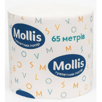 Туалетний папір Mollis 65м (48шт/8ящ) 0481 Туалетний папір Mollis 65м (48шт/8ящ) 0481