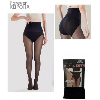 Колготи жіночі Корона KW2018-1 пуш-ап 880D Black Silk 54-60р (12шт/уп) ціна за шт. 1810 Колготи жіночі Корона KW2018-1 пуш-ап 880D Black Silk 54-60р (12шт/уп) ціна за шт. 1810